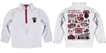 University of Montana Grizzlies Hand Sketched Vive La Fete Impressions Artwork White Boys Quarter Zip Pullover V1 - Vive La Fête - Online Apparel Store