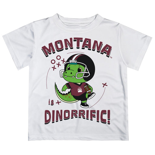 University of Montana Grizzlies Vive La Fete Dinorrific Boys Game Day White Short Sleeve Tee