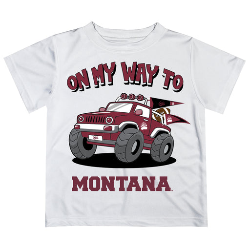 University of Montana Grizzlies Vive La Fete Monster Truck Boys Game Day White Short Sleeve Tee