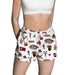 University of Montana Grizzlies Repeat Print Hand Sketched Vive La Fete Impressions Artwork Womens White Lounge Shorts