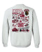 University of Montana Grizzlies Hand Sketched Artwork Maroon Crewneck Sweatshirt for Women - Vive La Fête - Online Apparel Store