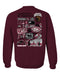 University of Montana Grizzlies Hand Sketched Artwork Maroon Crewneck Sweatshirt for Women - Vive La Fête - Online Apparel Store