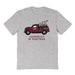 University of Montana Grizzlies Hand Sketched Vive La Fete Impressions Truck Grey T-shirt for Women