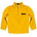 Michigan Tech Huskies MTU Vive La Fete Game Day Solid Gold Quarter Zip Pullover Sleeves
