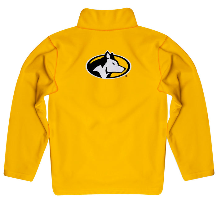 Michigan Tech Huskies MTU Vive La Fete Game Day Solid Gold Quarter Zip Pullover Sleeves - Vive La Fête - Online Apparel Store
