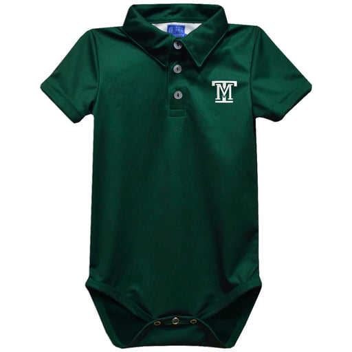 Montana Tech Orediggers Embroidered Hunter Green Solid Knit Boys Polo Bodysuit