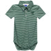 Montana Tech Orediggers Embroidered Hunter Green Stripe Knit Boys Polo Bodysuit