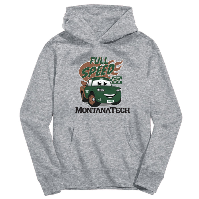 Montana Tech Orediggers Vive La Fete Full Speed Grey Cotton Hoodie