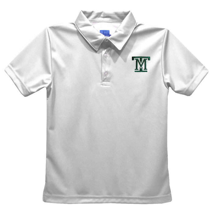 Montana Tech Orediggers Embroidered White Short Sleeve Polo Box Shirt