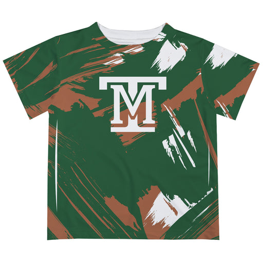 Montana Tech Orediggers Vive La Fete Boys Game Day Green Short Sleeve Tee Paint Brush
