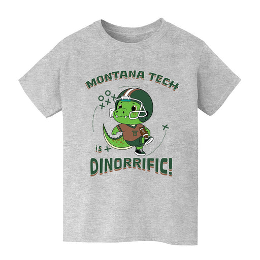 Montana Tech Orediggers Vive La Fete Dinorrific Grey Cotton Short Sleeve Tee