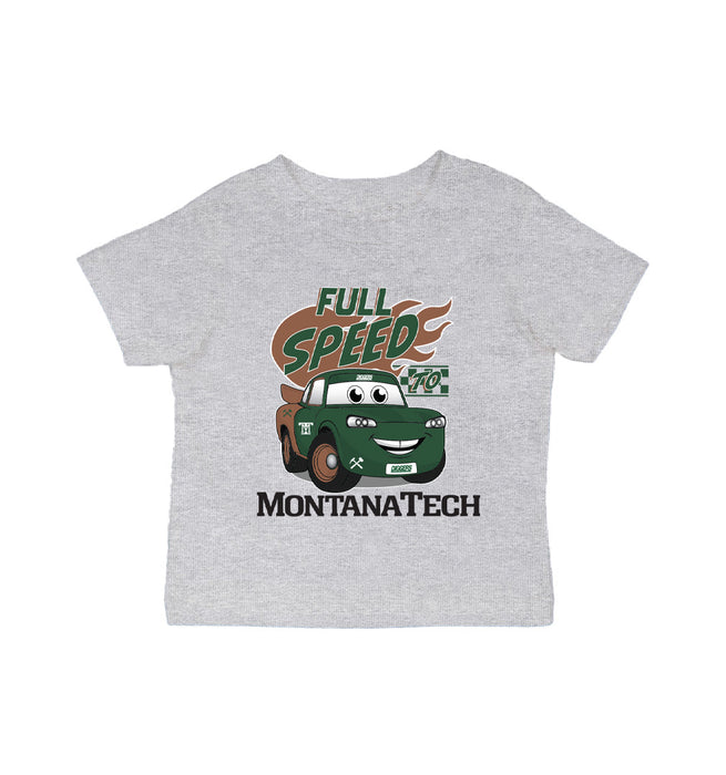 Montana Tech Orediggers Vive La Fete Full Speed Grey Cotton Short Sleeve Tee