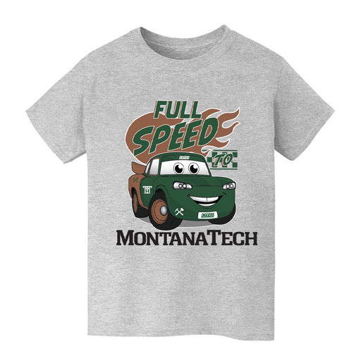 Montana Tech Orediggers Vive La Fete Full Speed Grey Cotton Short Sleeve Tee