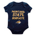 Montana State Bobcats MSU Vive La Fete Infant Game Day Navy Short Sleeve Bodysuit