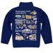 Montana State Bobcats MSU Hand Sketched Vive La Fete Impressions Artwork  Blue Boys Quarter Zip Pullover V1 - Vive La Fête - Online Apparel Store