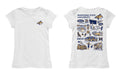 Montana State Bobcats MSU Hand Sketched Vive La Fete Impressions Artwork White Girls Cotton Short Sleeve Tee - Vive La Fête - Online Apparel Store