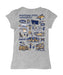 Montana State Bobcats MSU Hand Sketched Vive La Fete Impressions Artwork Grey Girls Cotton Short Sleeve Tee - Vive La Fête - Online Apparel Store