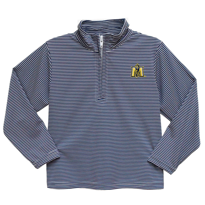 Murray State Racers Embroidered Navy Stripes Quarter Zip Pullover