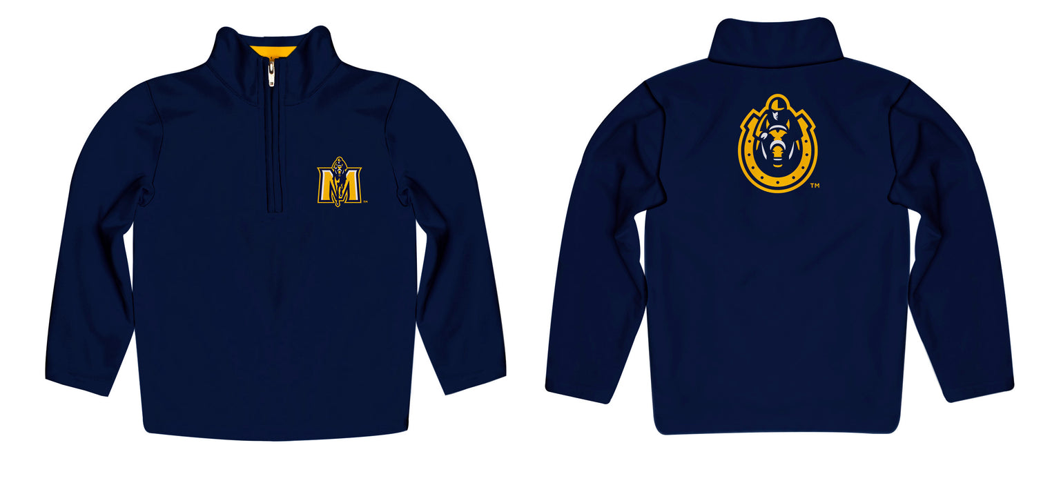 Murray State Racers Vive La Fete Game Day Solid Blue Quarter Zip Pullover Sleeves - Vive La Fête - Online Apparel Store