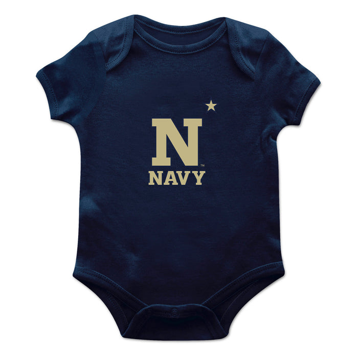 US Naval Academy Midshipmen Cotton Short Sleeve Bodysuit Navy