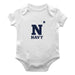 US Naval Academy Midshipmen Cotton Short Sleeve Bodysuit White