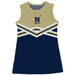US Naval Academy Midshipmen Sleeveless Cheerleader A Line Dress Gold and Navy