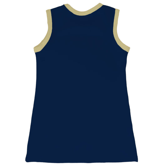 US Naval Academy Midshipmen Sleeveless Cheerleader A Line Dress Gold and Navy - Vive La Fête - Online Apparel Store