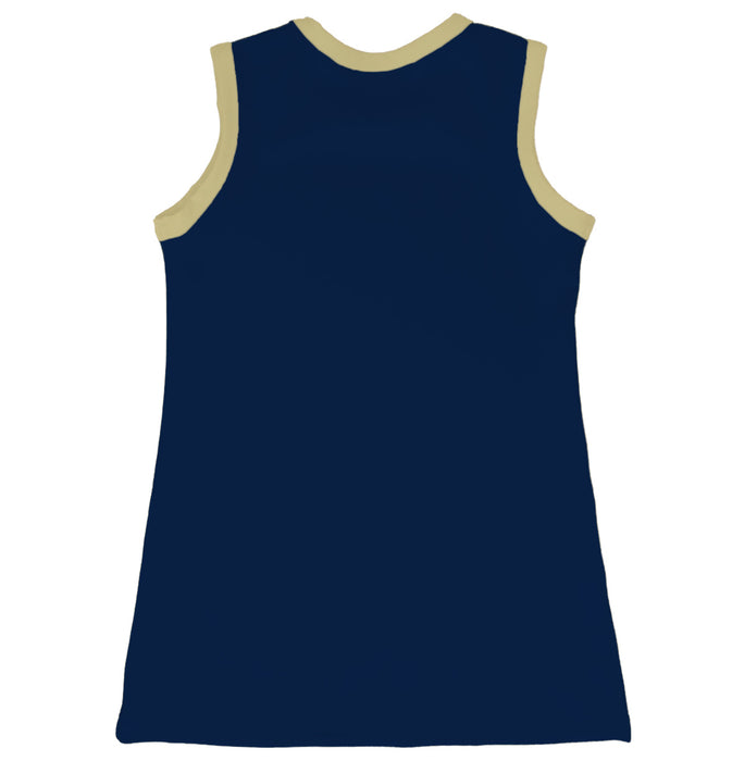 US Naval Academy Midshipmen Sleeveless Cheerleader A Line Dress Gold and Navy - Vive La Fête - Online Apparel Store