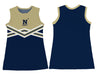US Naval Academy Midshipmen Sleeveless Cheerleader A Line Dress Gold and Navy - Vive La Fête - Online Apparel Store