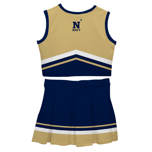 US Naval Academy Midshipmen Vive La Fete Game Day Gold and Navy Sleeveless Chearleader Set - Vive La Fête - Online Apparel Store