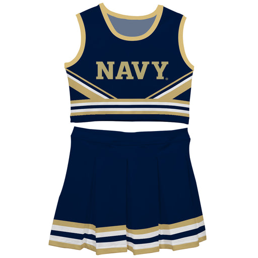 US Naval Academy Midshipmen Vive La Fete Game Day Navy Sleeveless Chearleader Set