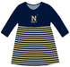 US Naval Academy Midshipmen Vive La Fete Girls Game Day Long Sleeve Navy Stripe on Skirt - Vive La Fête - Online Apparel Store