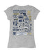 US Naval Academy Midshipmen Hand Sketched Vive La Fete Impressions Artwork Grey Girls Cotton Short Sleeve Tee - Vive La Fête - Online Apparel Store