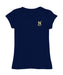 US Naval Academy Midshipmen Hand Sketched Vive La Fete Impressions Artwork Navy Girls Cotton Short Sleeve Tee