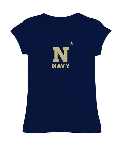 US Naval Academy Midshipmen Girl´s Fitted Cotton T-shirt Navy