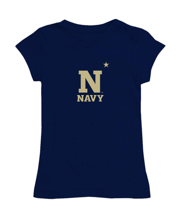 US Naval Academy Midshipmen Girl´s Fitted Cotton T-shirt Navy