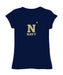 US Naval Academy Midshipmen Girl´s Fitted Cotton T-shirt Navy