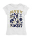US Naval Academy Midshipmen Girl´s Fitted Cotton T-shirt White