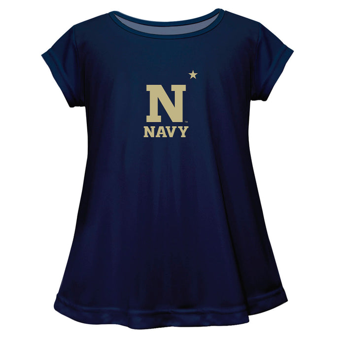 US Naval Academy Midshipmen Short Sleeve Youth Cotton Top Navy