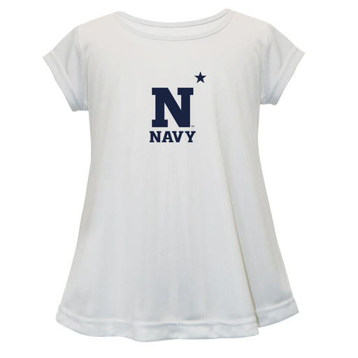 US Naval Academy Midshipmen Short Sleeve Youth Cotton Top White