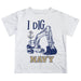 US Naval Academy Midshipmen Vive La Fete Excavator Boys Game Day White Short Sleeve Tee