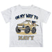 US Naval Academy Midshipmen Vive La Fete Monster Truck Boys Game Day White Short Sleeve Tee