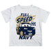 US Naval Academy Midshipmen Vive La Fete Toy Racing Car Boys Game Day White Short Sleeve Tee