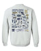 US Naval Academy Midshipmen Hand Sketched Artwork Navy Crewneck Sweatshirt for Women - Vive La Fête - Online Apparel Store
