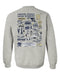 US Naval Academy Midshipmen Hand Sketched Artwork Navy Crewneck Sweatshirt for Women - Vive La Fête - Online Apparel Store