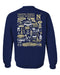 US Naval Academy Midshipmen Hand Sketched Artwork Navy Crewneck Sweatshirt for Women - Vive La Fête - Online Apparel Store