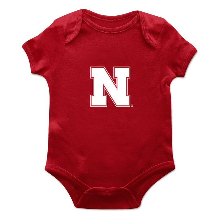 Nebraska Huskers Cotton Short Sleeve Bodysuit Red