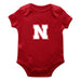 Nebraska Huskers Cotton Short Sleeve Bodysuit Red