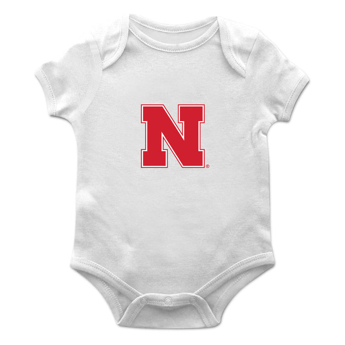 Nebraska Huskers Cotton Short Sleeve Bodysuit White