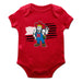 University of Nebraska Huskers Vive La Fete Infant Game Day Red Short Sleeve Bodysuit